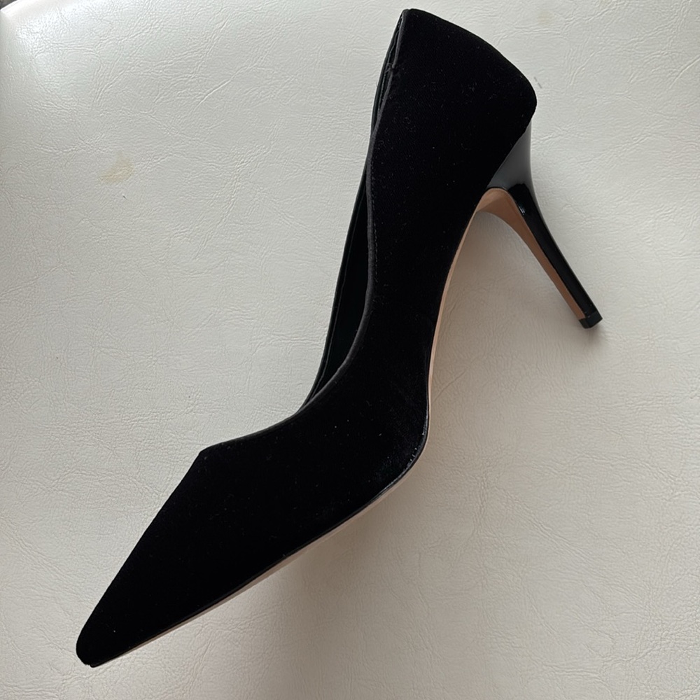 Chic, black velvet, 3.5 “ heels. Never worn